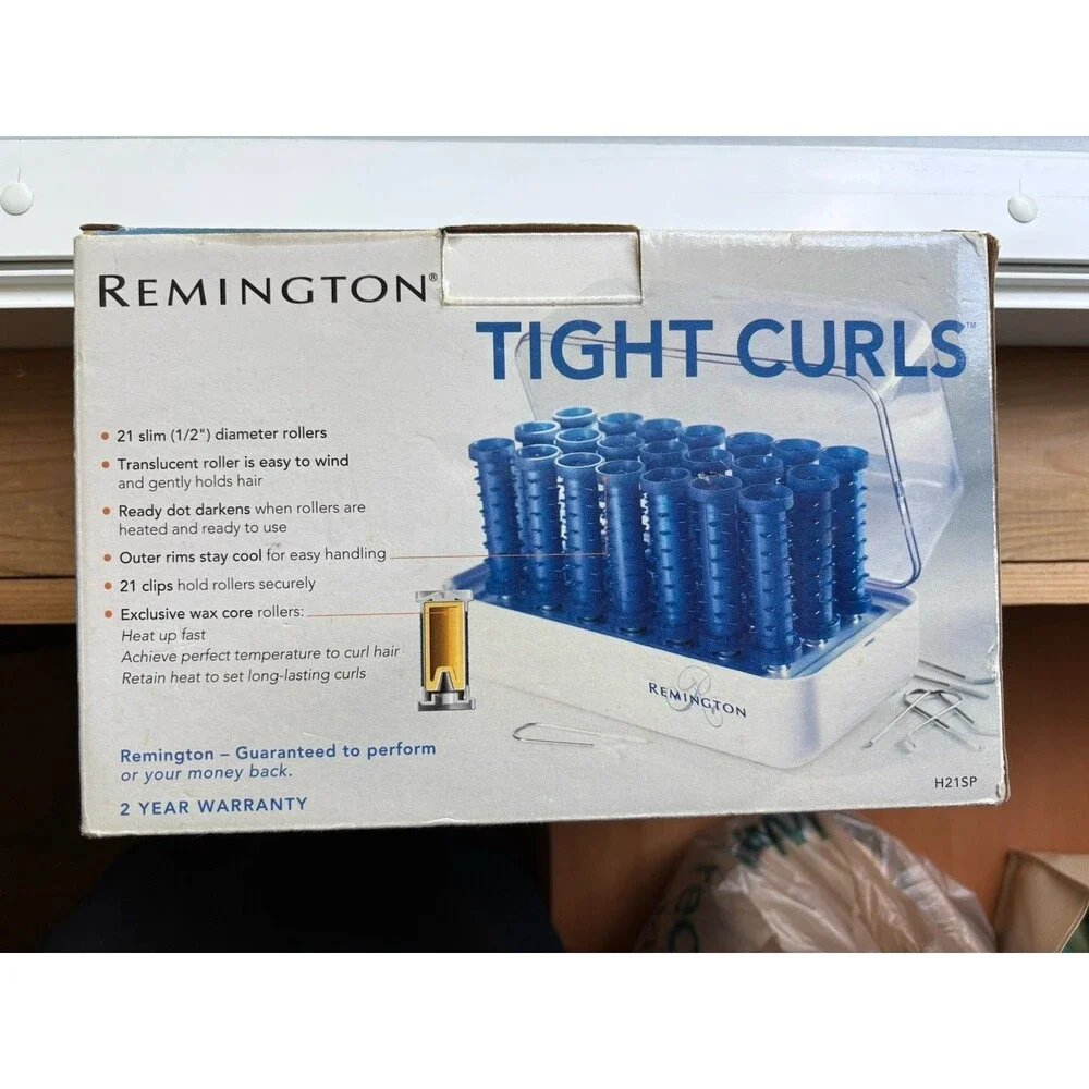 Remington Tight Curls Slim Hot Rollers 21 Rollers Clips Tight Waves Spiral New!
